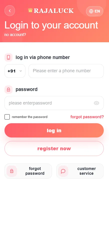 Step-by-Step Raja Luck Game Login in the Raja Luck App